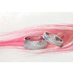 NC42101/2BS - Matching Weave Wedding bands 