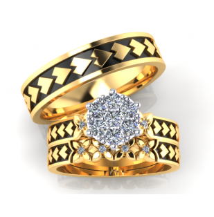 Yellow gold with black backing - computer image