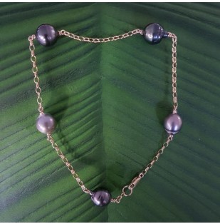 9ct gold tahitian pearl bracelet NCTPB01