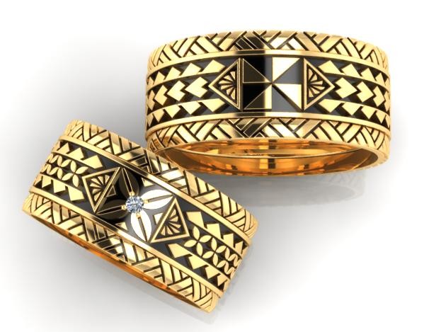 Yellow gold with black backing