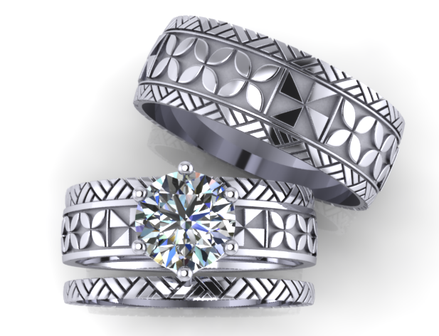 Set in white gold