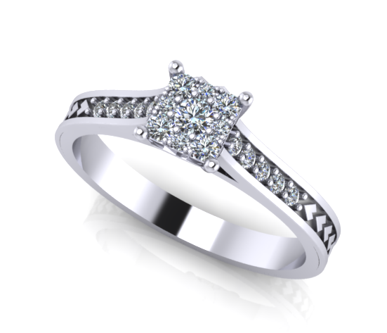 NC054P engagement ring white gold