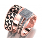 NC054ABC - Diamond Tongan Manulua 3 piece Bridal Set 